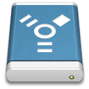 Blue External Drive FireWire icon